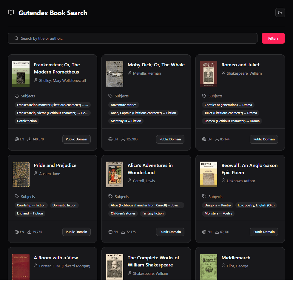 Gutendex Book Search thumbnail